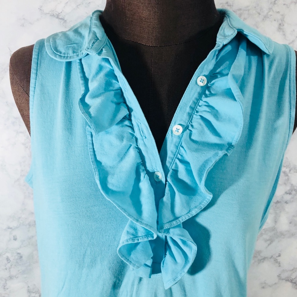 Lily Pulitzer’s Medium Women V-Neck Ruffle Blouse